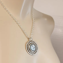 Load image into Gallery viewer, Hadar Designers Roman Glass Pendant Handmade 925 Sterling Silver (as 150666)