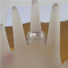 Load image into Gallery viewer, Hadar Designers Sterling Silver White Zircon Band Ring 6,7,8,8.5,9 Handmade()y