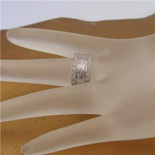 Load image into Gallery viewer, Hadar Designers Sterling Silver White Zircon Band Ring 6,7,8,8.5,9 Handmade()y