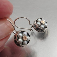 Load image into Gallery viewer, Hadar Designers Charming Handmade 9k Gold Sterling Silver Pearl Earrings (I e716