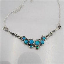 Load image into Gallery viewer, Hadar Designers Blue Opal Pendant Necklace Gift Handmade 925 Sterling Silver  (H