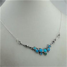 Load image into Gallery viewer, Hadar Designers Blue Opal Pendant Necklace Gift Handmade 925 Sterling Silver  (H