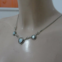 Load image into Gallery viewer, Hadar Designers Antique Roman Glass 3 Pendant Necklace Handmade 925 Silver (as)y