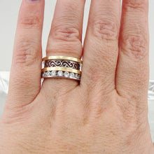Load image into Gallery viewer, Hadar Designers 9k Yellow Gold 925 Silver Zircon Ring, Handmade(Ms