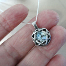 Load image into Gallery viewer, Hadar Designer Handmade 925 Silver Roman Glass Star of David  2 in 1 Pendant (as