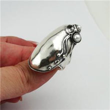 Load image into Gallery viewer, Blue opal ring 925 silver handmade impressive 7, 7.5 Hadar Designers (h 170)Last
