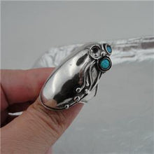 Load image into Gallery viewer, Blue opal ring 925 silver handmade impressive 7, 7.5 Hadar Designers (h 170)Last