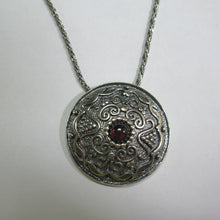 Load image into Gallery viewer, Hadar Designers Red Garnet Necklace 925 Sterling Silver Artist Handmade (MS)y