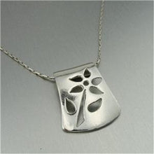 Load image into Gallery viewer, Pendant Floral 925 Sterling Silver Simple Modern Handmade Hadar Designers (H)y