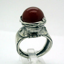 Load image into Gallery viewer, Hadar Designers Carnelian Ring 925 Sterling Silver 7,8,9,10 Handmade Art (H) y