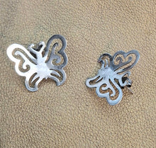 Load image into Gallery viewer, Butterfly Stud Earrings 925 Sterling Silver Handmade Art Hadar Designers () Last