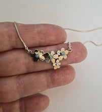Load image into Gallery viewer, Blue Opal Necklace Pendant Floral 9k Gold 925 Silver Handmade Hadar Designers ()Last