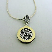 Load image into Gallery viewer, Hadar Designers White Zircon Pendant 9k Yellow Gold Sterling Silver (MS 1261)