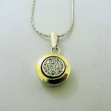 Load image into Gallery viewer, Hadar Designers White Zircon Pendant 9k Yellow Gold Sterling Silver (MS 1290)y