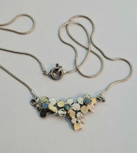 Load image into Gallery viewer, Blue Opal Necklace Pendant Floral 9k Gold 925 Silver Handmade Hadar Designers ()Last
