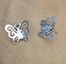 Load image into Gallery viewer, Butterfly Stud Earrings 925 Sterling Silver Handmade Art Hadar Designers () Last