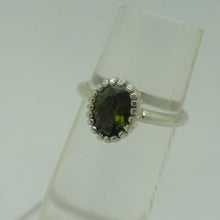 Load image into Gallery viewer, Hadar Designers Green Peridot CZ Ring size 6.5 Handmade 925 Sterling Silver () LAST