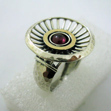 Load image into Gallery viewer, Red Garnet Pendant 9k Yellow Gold 925 Silver Handmade Hadar Designers (ms 1319)y