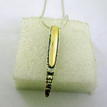 Load image into Gallery viewer, Hadar Designers 9k yellow Gold Zircon Sterling Silver Pendant Handmade (ms)Y
