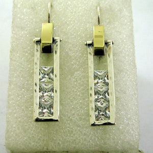 Hadar Designers Pendant White Zircon 9k Yellow Gold Sterling Silver (MS 1526a)y