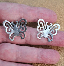 Load image into Gallery viewer, Butterfly Stud Earrings 925 Sterling Silver Handmade Art Hadar Designers () Last