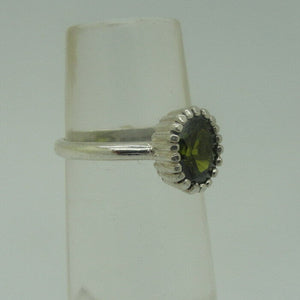 Hadar Designers Green Peridot CZ Ring size 6.5 Handmade 925 Sterling Silver () LAST