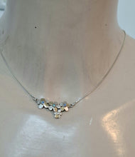 Load image into Gallery viewer, Blue Opal Necklace Pendant Floral 9k Gold 925 Silver Handmade Hadar Designers ()Last