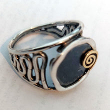 Load image into Gallery viewer, Ring Spiral 9k Yellow Gold 925 Silver 7,8,9,10 Handmade Hadar Designers(Ms 752)y