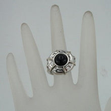 Load image into Gallery viewer, Hadar Designers Onyx Ring 9k yellow Gold 925 Silver 6,7,8,9 Handmade (H 123)8y