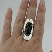 Load image into Gallery viewer, Hadar Designers Yellow Gold 925 Silver MOP Pearl Ring sz 7,8,9,10 Handmade (MS