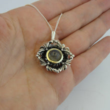 Load image into Gallery viewer, Hadar Designers Labradorite Pendant 9k Yellow Gold 925 Silver Handmade (MS 1591)