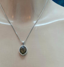 Load image into Gallery viewer, Smokey Zircon Pendant 925 Sterling Silver Art Gift Hadar Designers () Last
