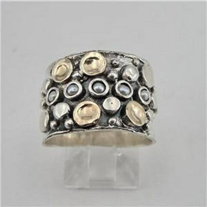 Hadar Designers Pearl Ring 9k Gold 925 Silver 5,5.5,6,6.5,7,8,9 Handmade (I r487