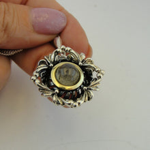 Load image into Gallery viewer, Hadar Designers Labradorite Pendant 9k Yellow Gold 925 Silver Handmade (MS 1591)