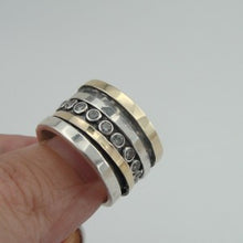 Load image into Gallery viewer, Zircon Ring sz7, 7.5 9k Yellow Gold Silver Handmade Hadar Designers (I r550)LAST