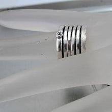 Load image into Gallery viewer, Wide Swivel Sterling Silver Ring sz 8,8.5 Handmade Hadar Designers (I r475s)LAST