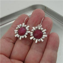 Load image into Gallery viewer, Hadar Designers NEW Handmade 925 Silver Pearl Ruby Pendant Earrings Set (I 1088)