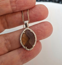 Load image into Gallery viewer, Smokey Zircon Pendant 925 Sterling Silver Art Gift Hadar Designers () Last