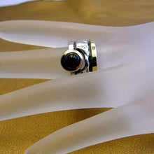 Load image into Gallery viewer, Hadar Designers Red Garnet Ring 7,8,9,10 Handmade 9k Yellow Gold 925 Silver (MS)