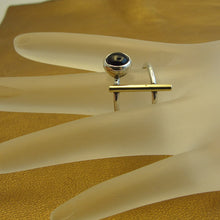 Load image into Gallery viewer, Hadar Designers Black Onyx Ring sz 6.7,8,9 Handmade 9k Gold 925 Silver (MS)8y