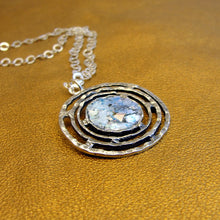 Load image into Gallery viewer, Hadar Designers Roman Glass Pendant Handmade 925 Sterling Silver (as 150666)