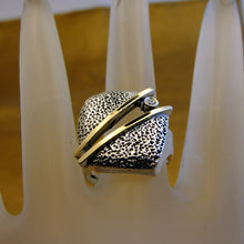 Load image into Gallery viewer, Hadar Designers Earrings 9K Yellow Gold Sterling Silver Zircon Handmade Art (MS)