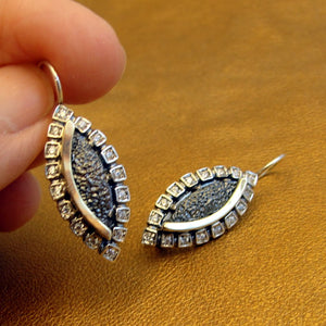 Hadar Designers Lava Zircon Ring 9k Yellow Gold Sterling Silver sz 7, 7.5 (ms)y