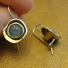 Load image into Gallery viewer, Hadar Designers Labradorite Earrings 9k Yellow Gold 925 Sterling Silver (ms 1608