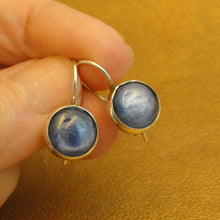 Load image into Gallery viewer, Hadar Designers Blue Kyanite Earrings Drop Dangle 925 Sterling Silver (ms 1875)y