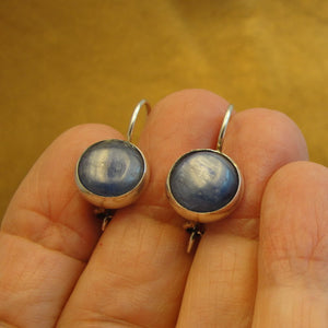 Hadar Designers Blue Kyanite Earrings Drop Dangle 925 Sterling Silver (ms 1875)y