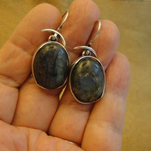 Load image into Gallery viewer, Hadar Designers Labradorite Earrings 9k Yellow Gold Sterling Silver (ms 1890)Y