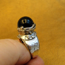 Load image into Gallery viewer, Hadar Designers Black Onyx Ring 925 Sterling Silver 7,8,9,10 Handmade Art (H) y