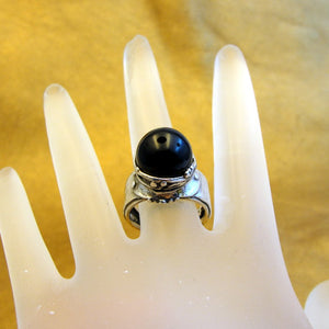 Hadar Designers Black Onyx Ring 925 Sterling Silver 7,8,9,10 Handmade Art (H) y