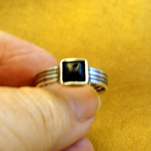 Load image into Gallery viewer, Hadar Designers Black Onyx Ring 925 Sterling Silver 10, 10.5 Handmade Art ()LAST